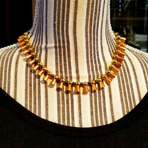 Victoria Varga Hematite Gold Toggle Choker